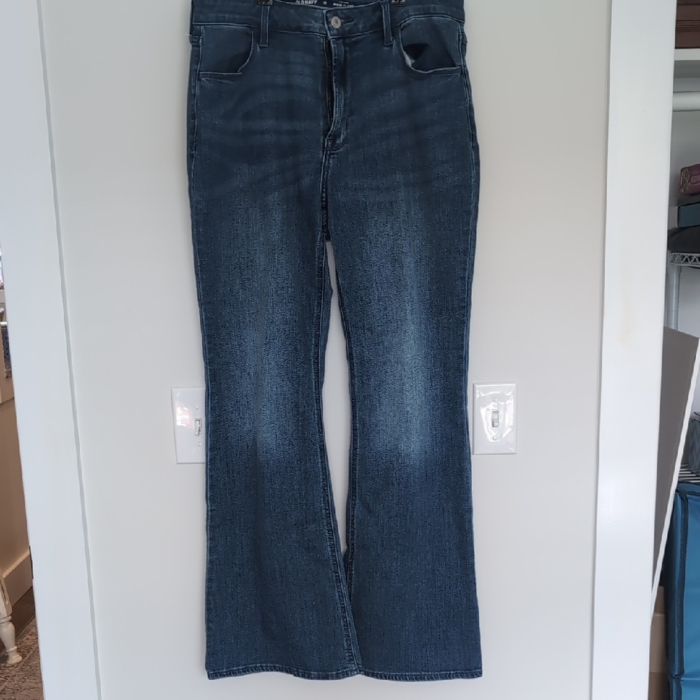 Old Navy Dark Blue Flare Women's Jeans